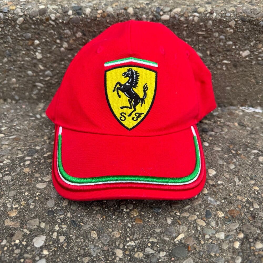 Ferrari Scuderia Hat Red Adjustable Motorsport Racing Cap Italy Style